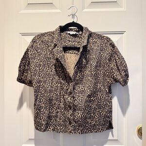 & Other Stories Leopard Print Blouse